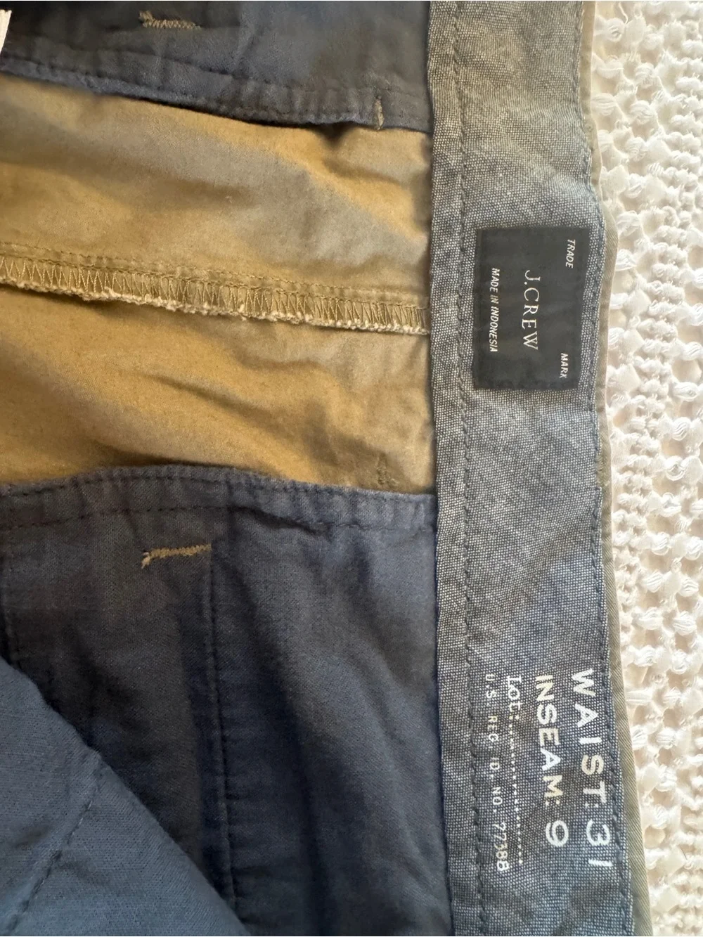 J.Crew 9” Stretch Chino Shorts Men’s 31 Olive Green Cotton Blend